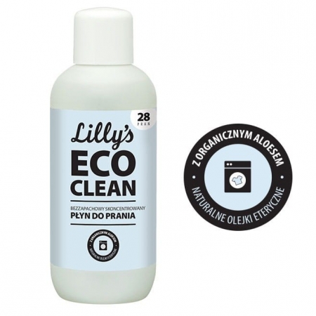 6x LILLY'S ECO CLEAN Bezzapachowy Skoncentrowany płyn do prania z organicznym aloesem 1000ml
